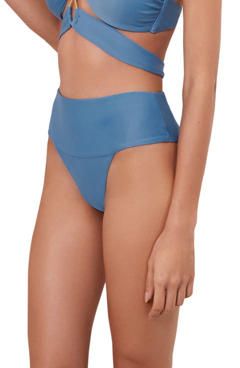 Jessica Solid High Waist Bikini Bottoms