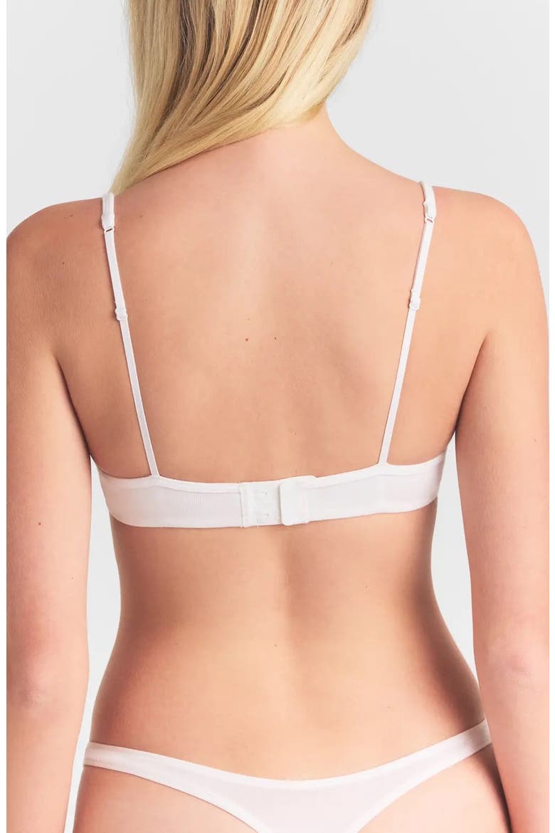 Everyday Stretch Cotton T-Shirt Bra, Alternate, color, SNOW