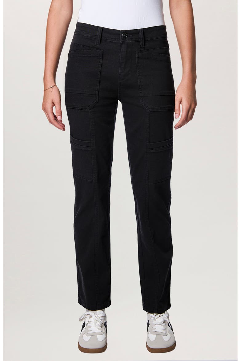 Robby Slim Straight Utility Pants, Main, color, BLACK