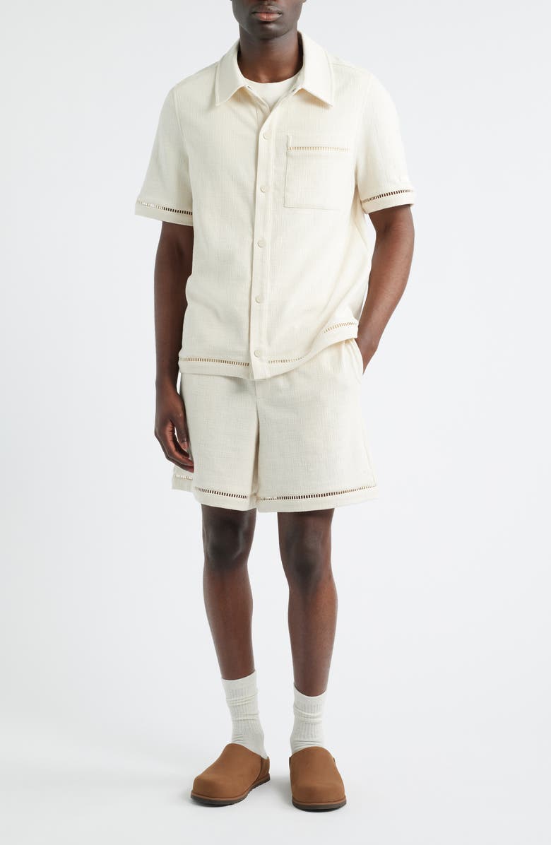 UGG<sup>®</sup> Devyn Short Sleeve Shirt, Alternate, color, Cream