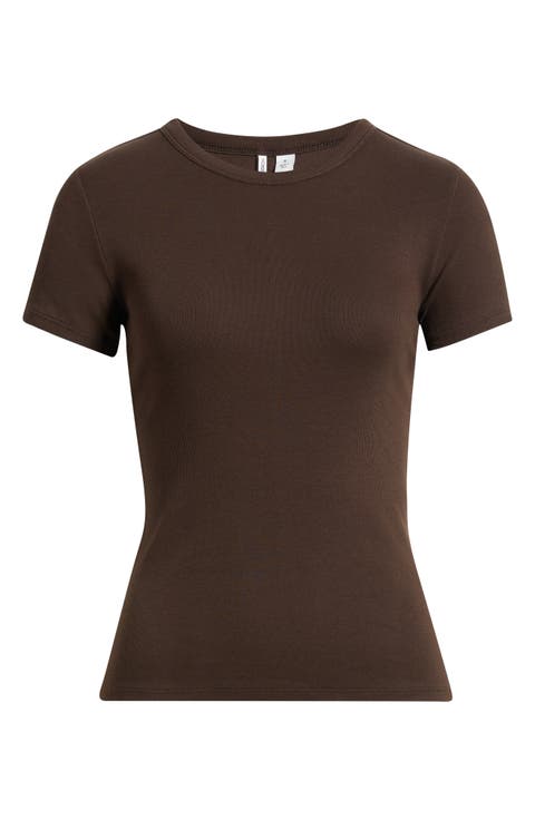 Ribbed Crewneck T-Shirt