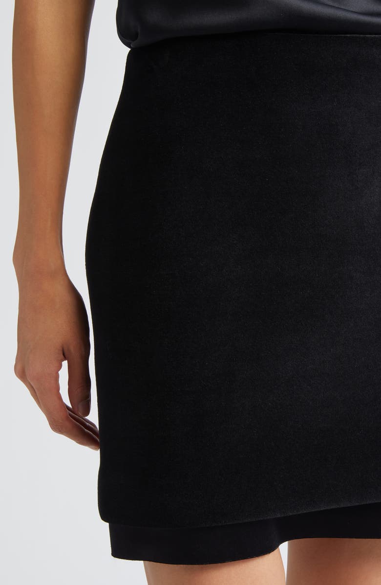 Jil Sander Layered Miniskirt, Alternate, color, Black