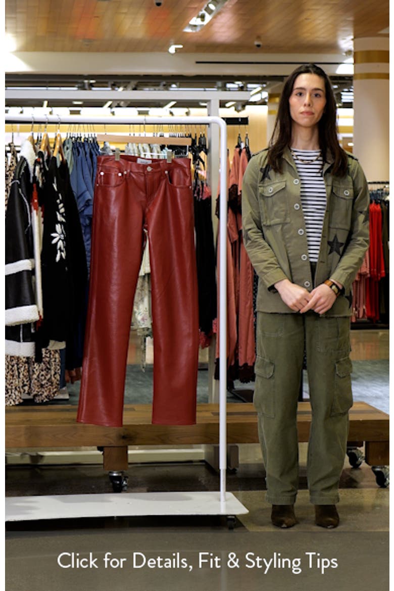 Leather Blend Straight Leg Pants video