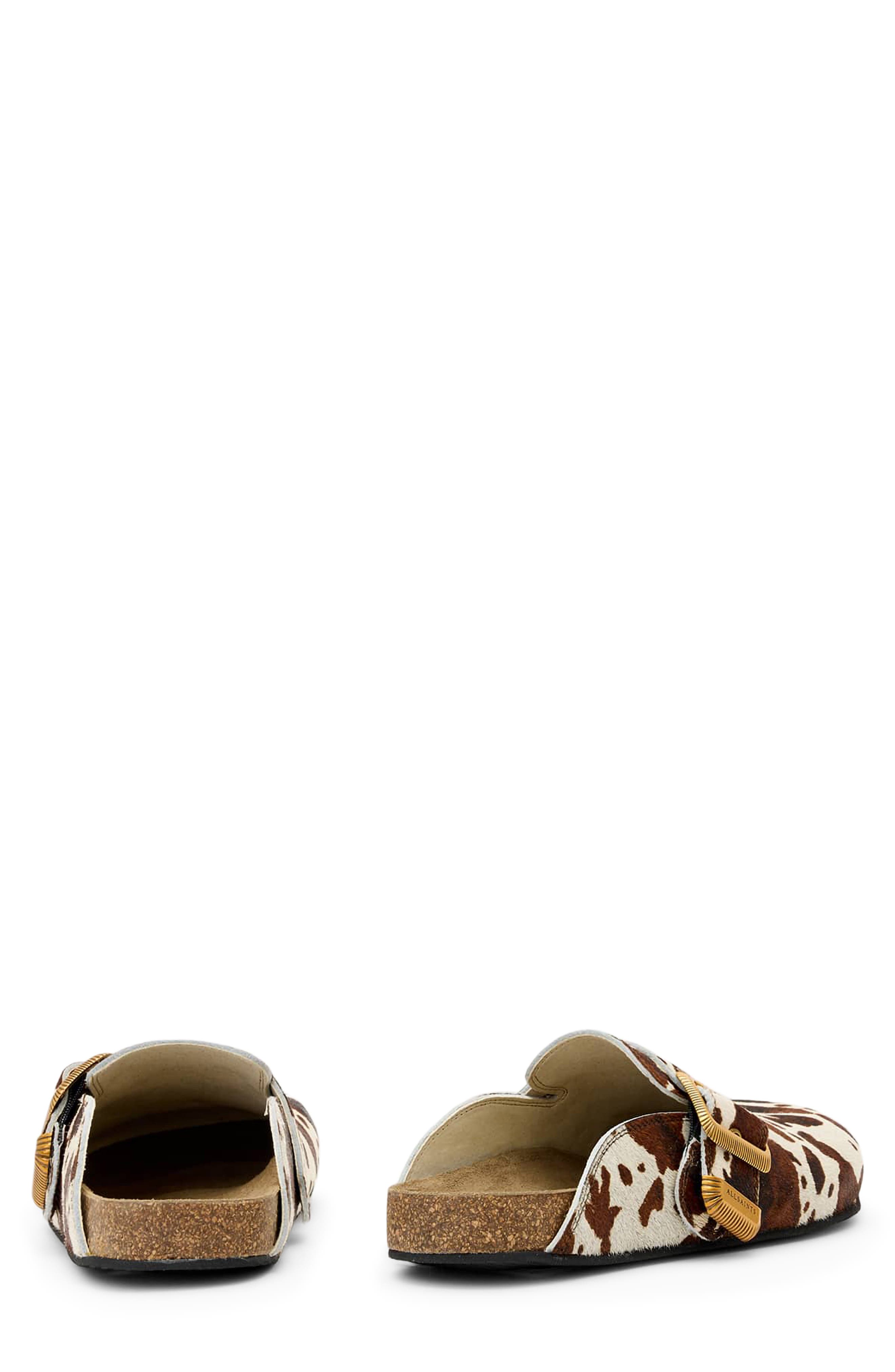 AllSaints Staffa Genuine Calf Hair Mule, Alternate, color, Cow Print