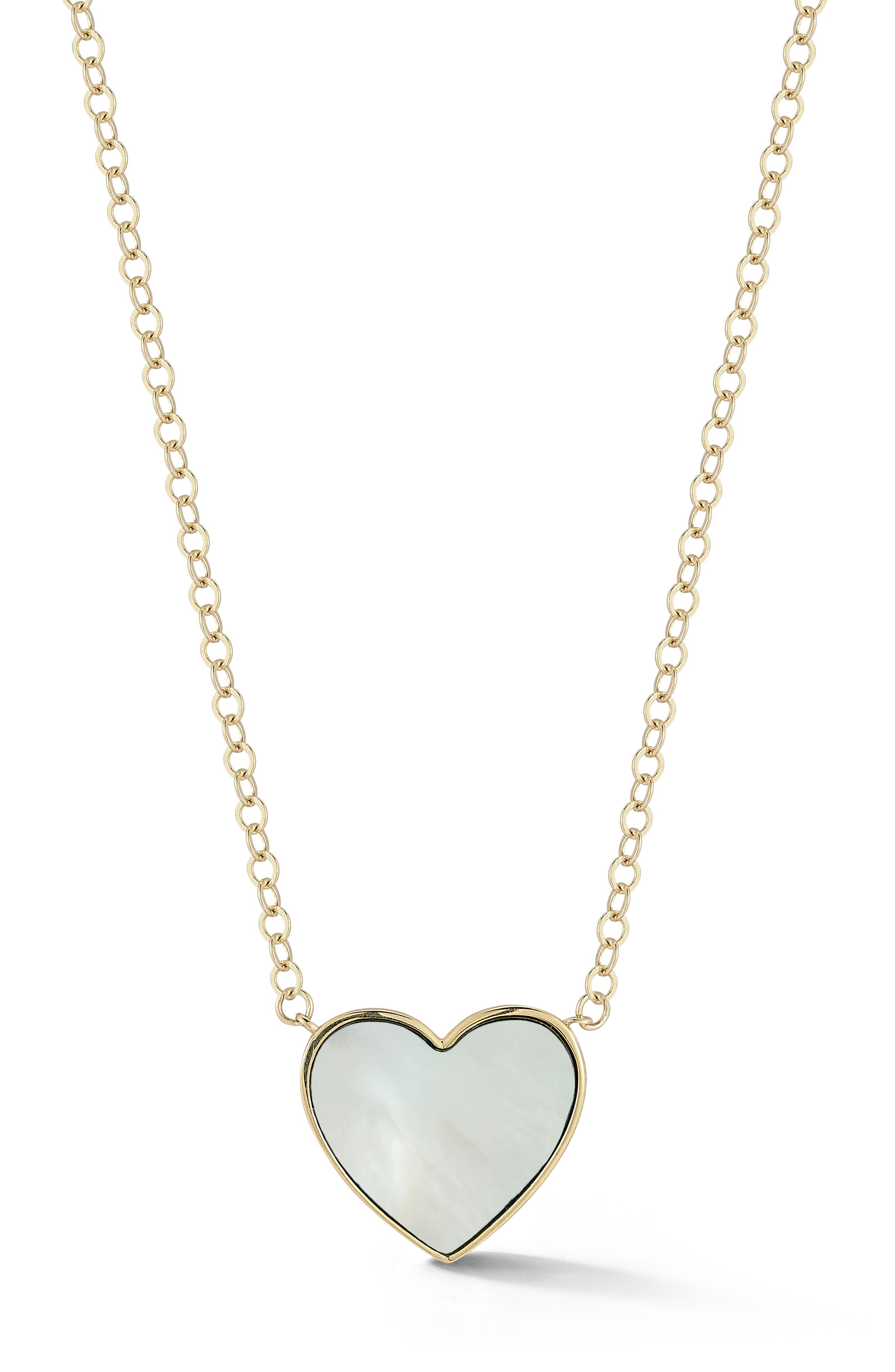 Ember Fine Jewelry 14k Gold Mother-of-Pearl Heart Pendant Necklace