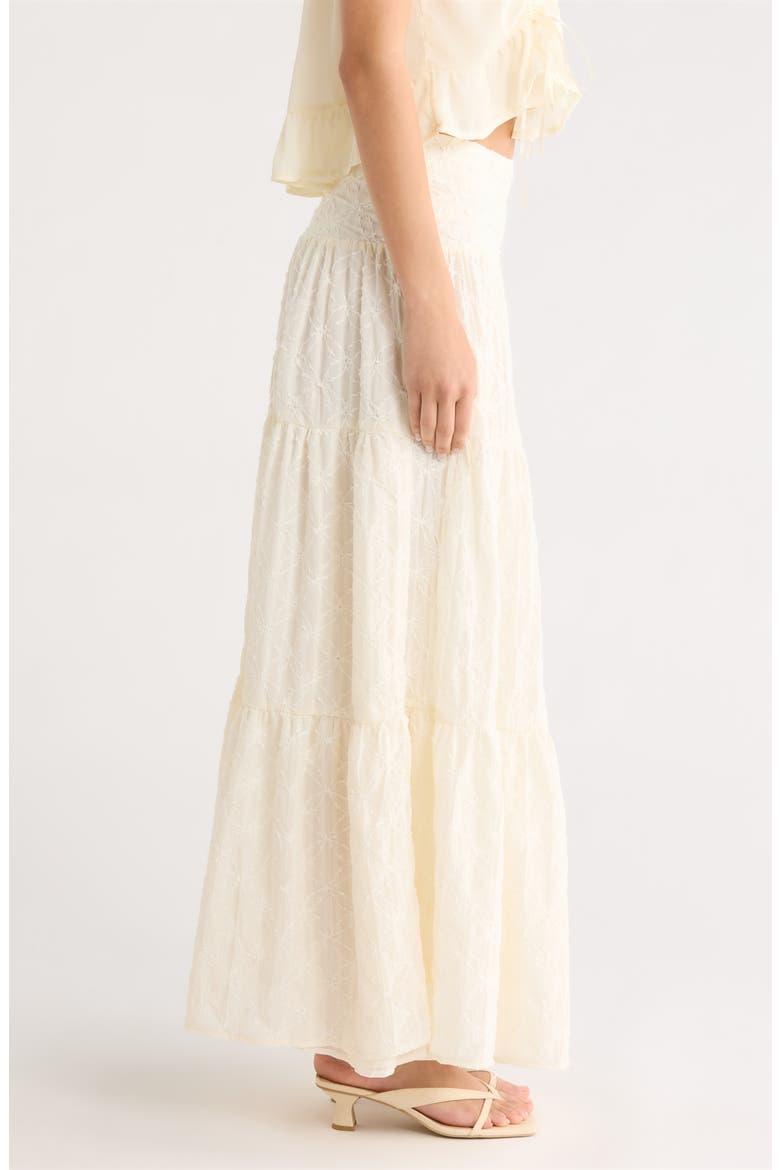 Embroidered Maxi Skirt, Alternate, color, CREAM