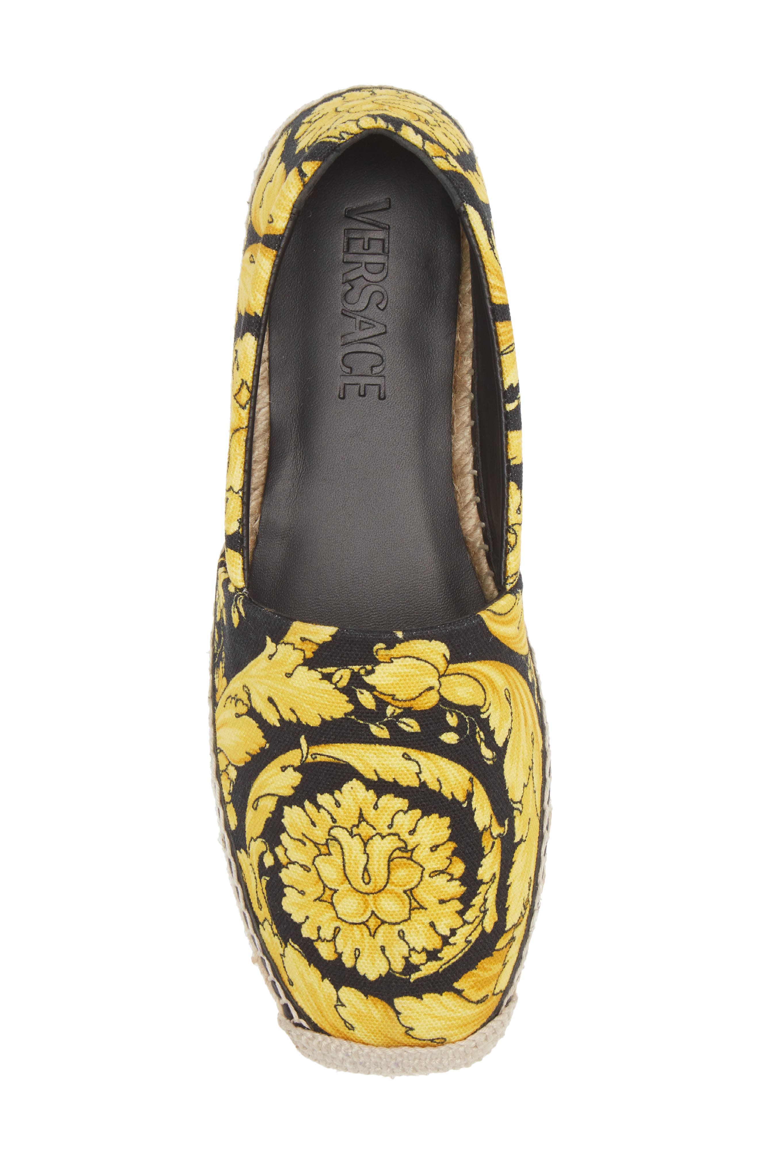 Versace Barocco Print Espadrille, Alternate, color, 
