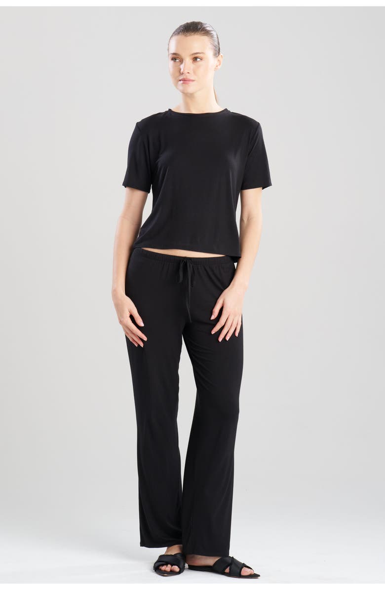 Natori Feathers Essentials Crew Neck PJ Set, Main, color,