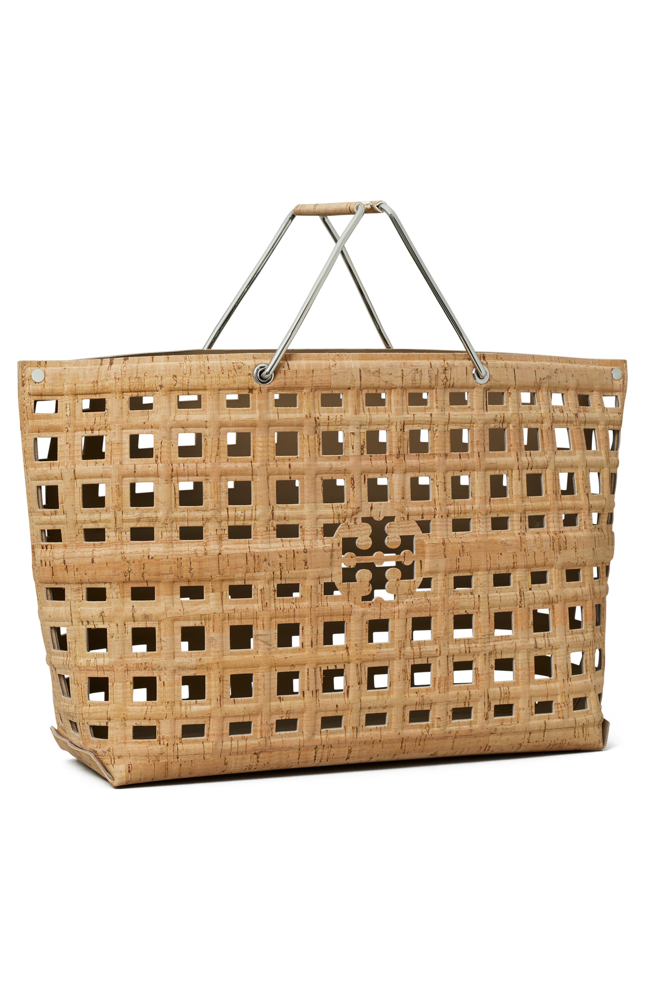 Tory Burch Ella Cork Shopping Basket Bag, Alternate, color, 