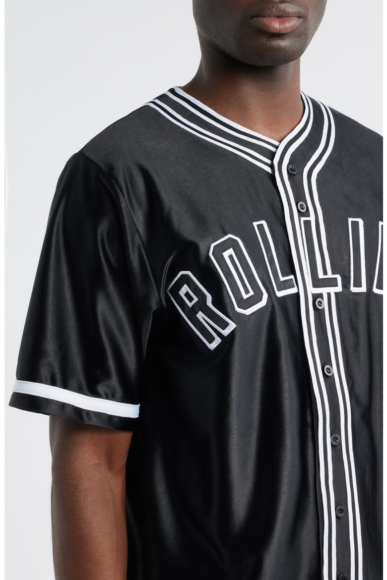 Loud Forever Baseball Jersey, Alternate, color, BLACK