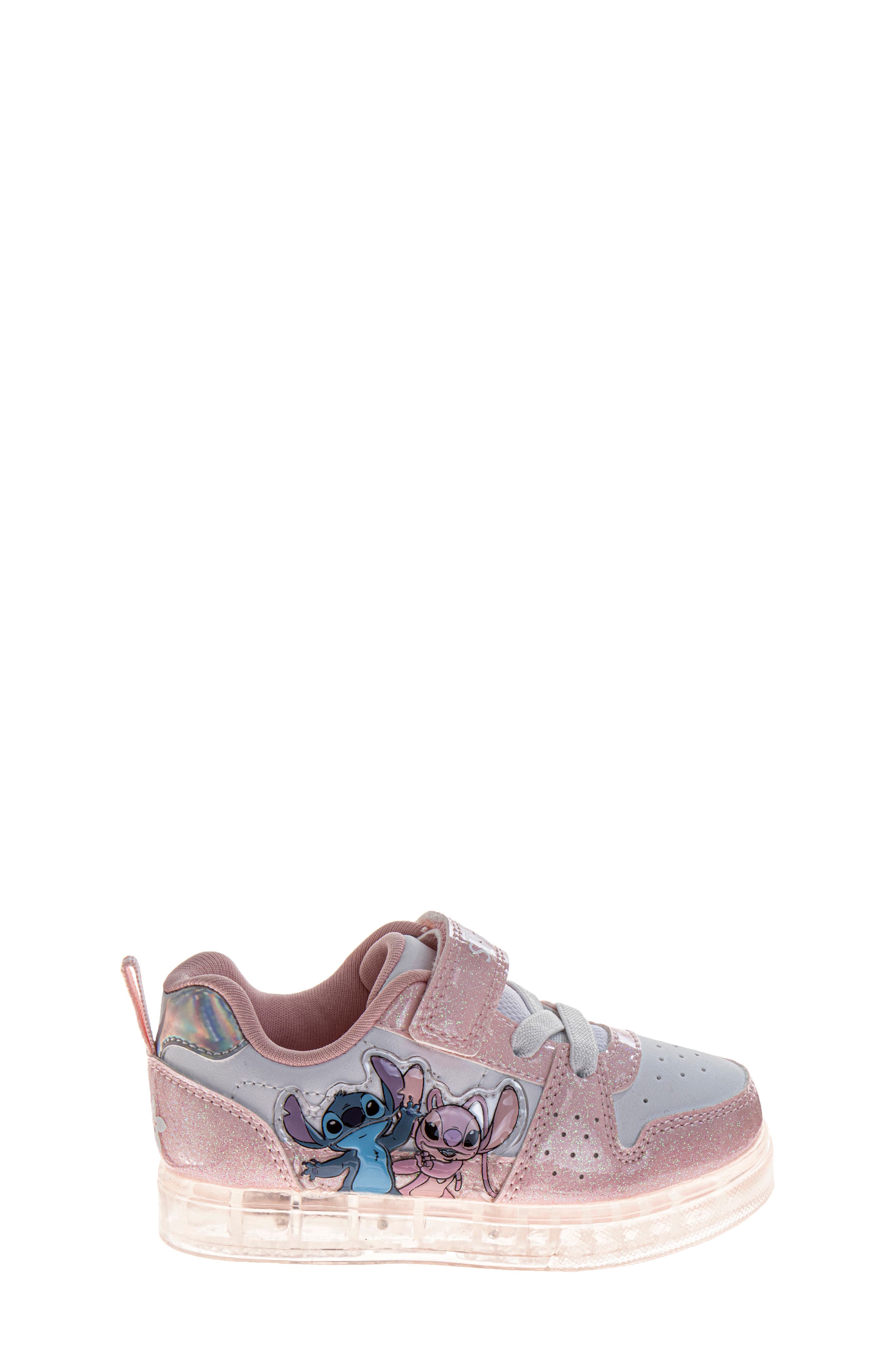 JOSMO Kids' x Disney Stitch Design Light-Up Sneaker, Alternate, color, Pink White