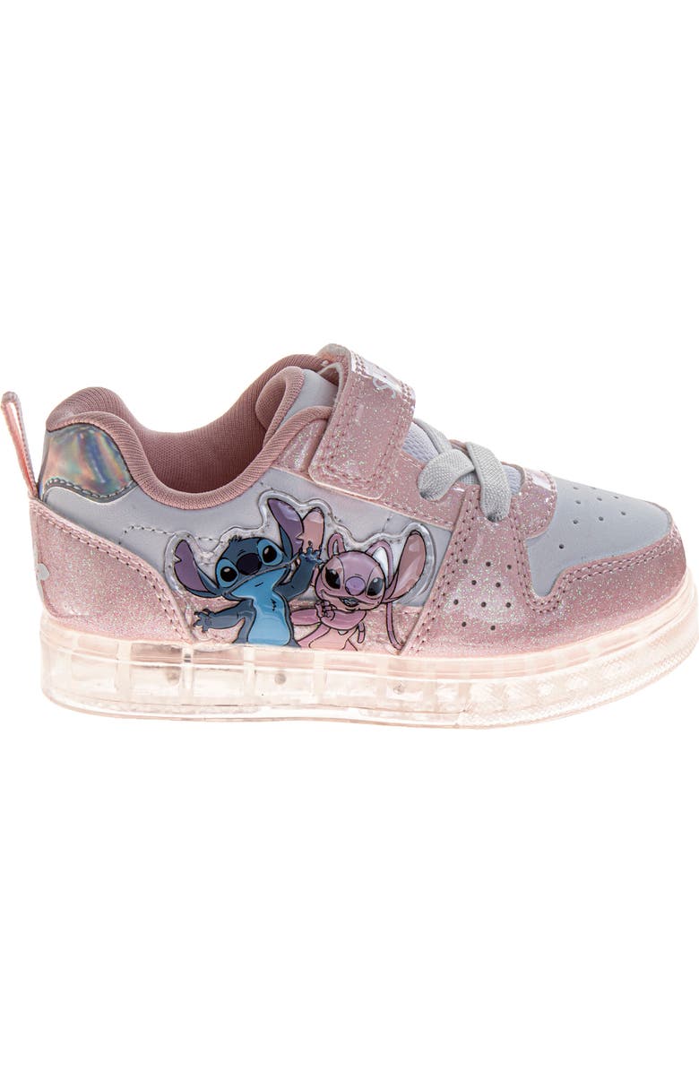JOSMO Kids' x Disney Stitch Design Light-Up Sneaker, Alternate, color, Pink White