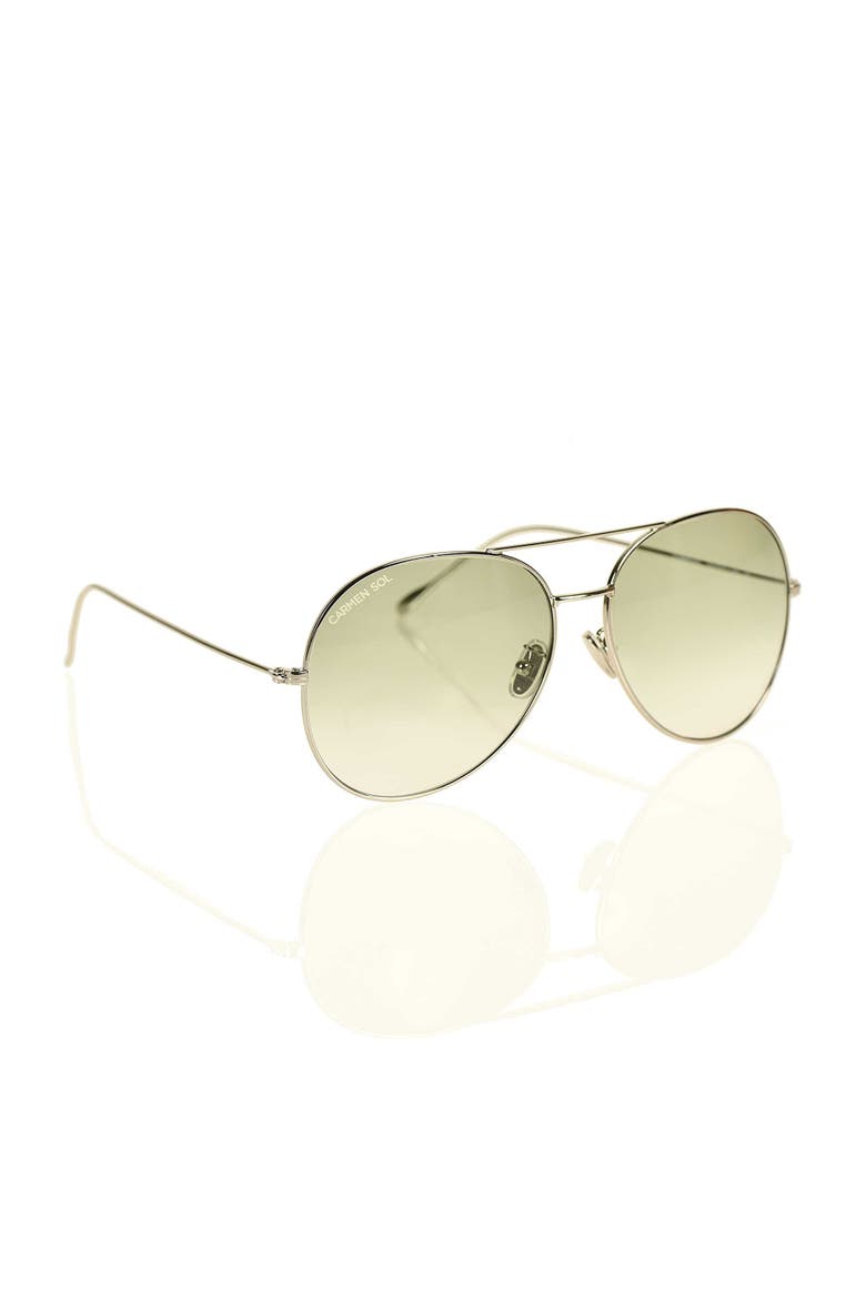 Tonino Sun Sunglasses, Main, color, SLVR-GREEN LENS