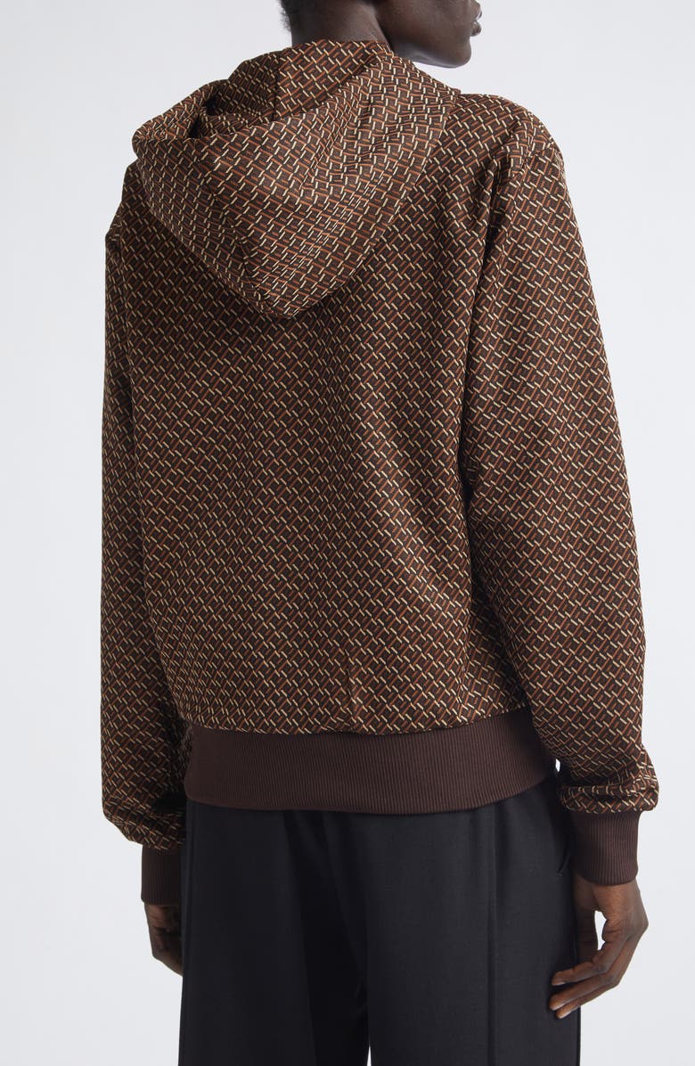 Wales Bonner Hooded Jacquard Track Jacket, Alternate, color, Brown/ Caramel/ Camel