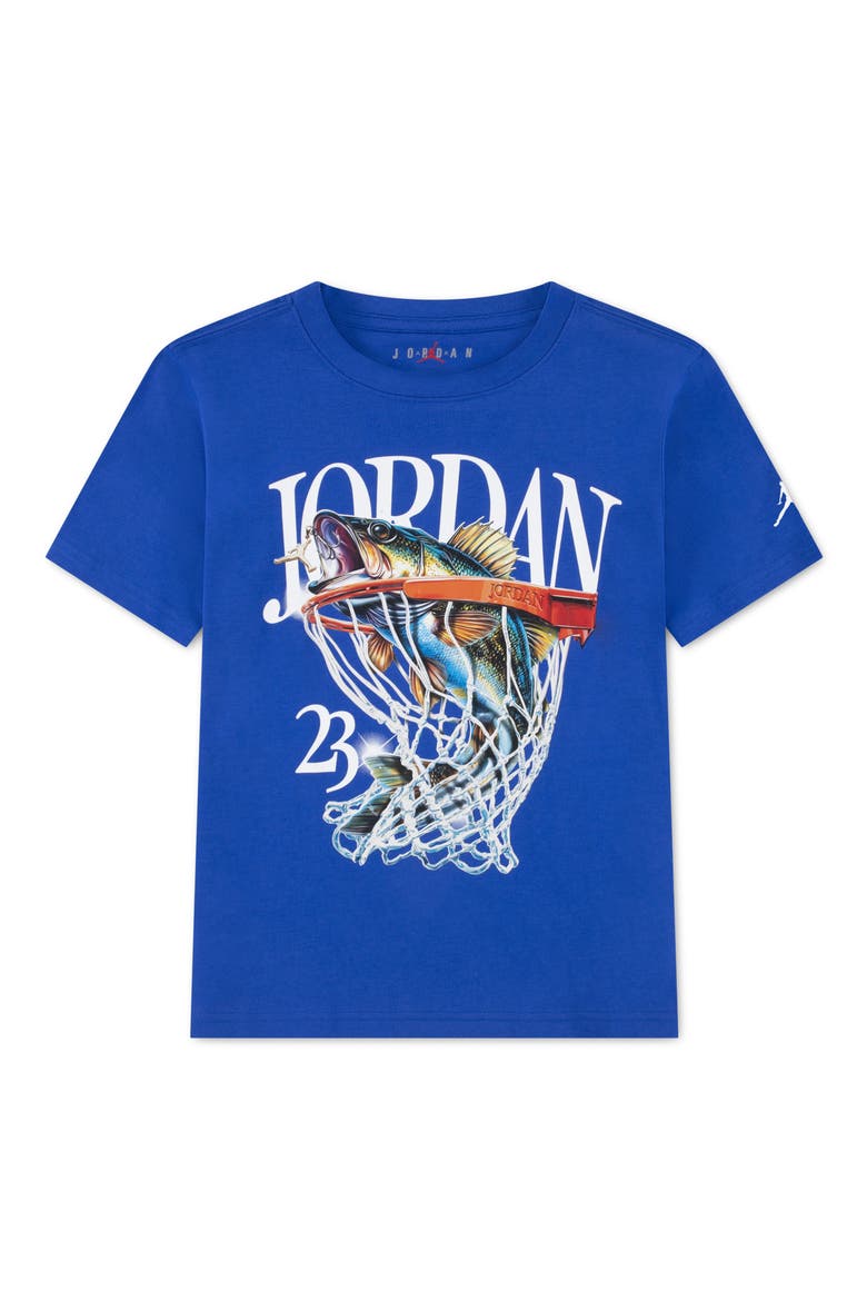 Kids' Catch of the Day Graphic Cotton Blend T-Shirt, Main, color, GAME ROYAL