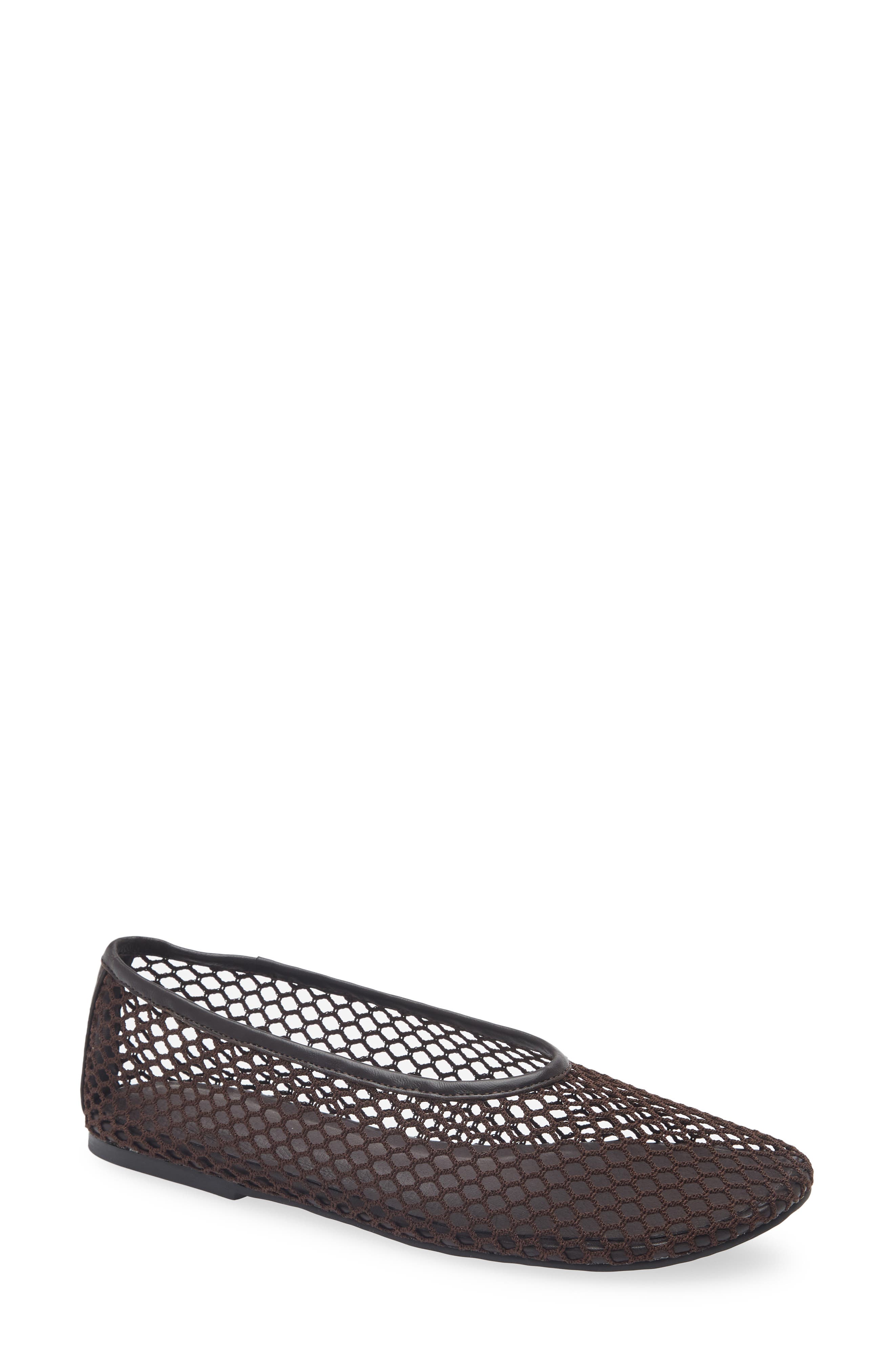 Tony Bianco Mazey Ballet Flat, Main, color, Chocolate Mesh