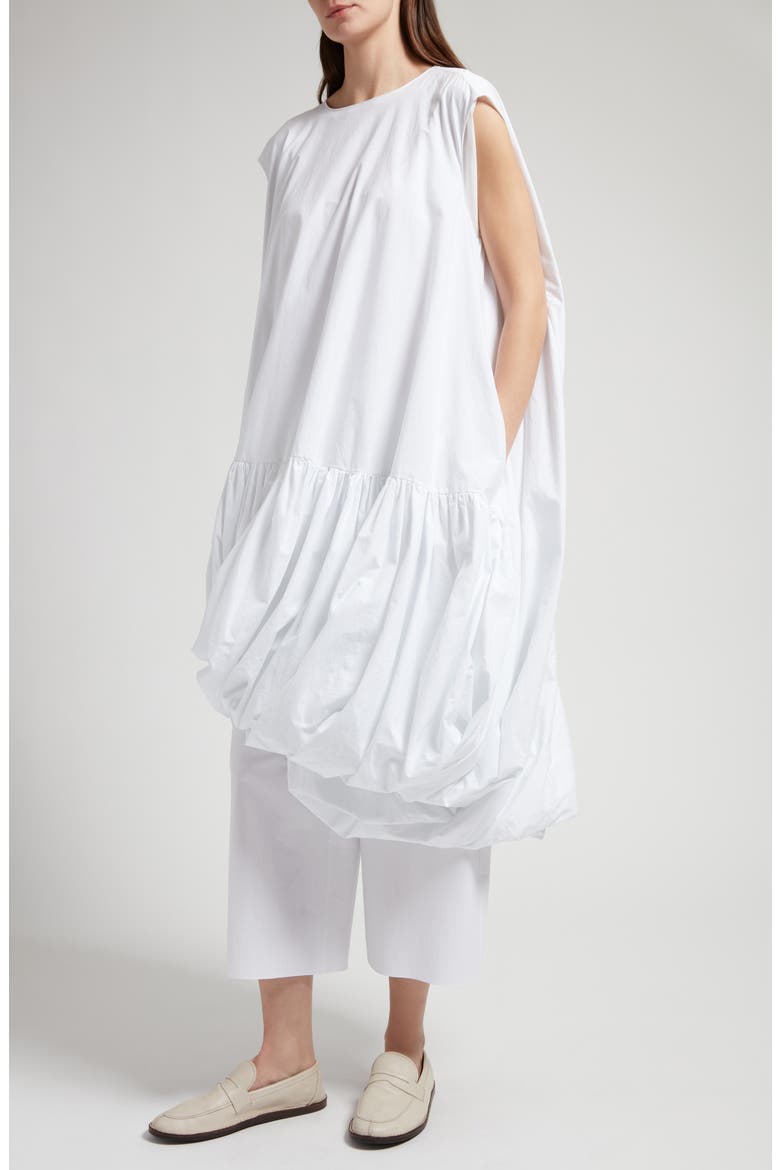 Tadao Bubble Hem Cotton Dress, Alternate, color, OFF WHITE