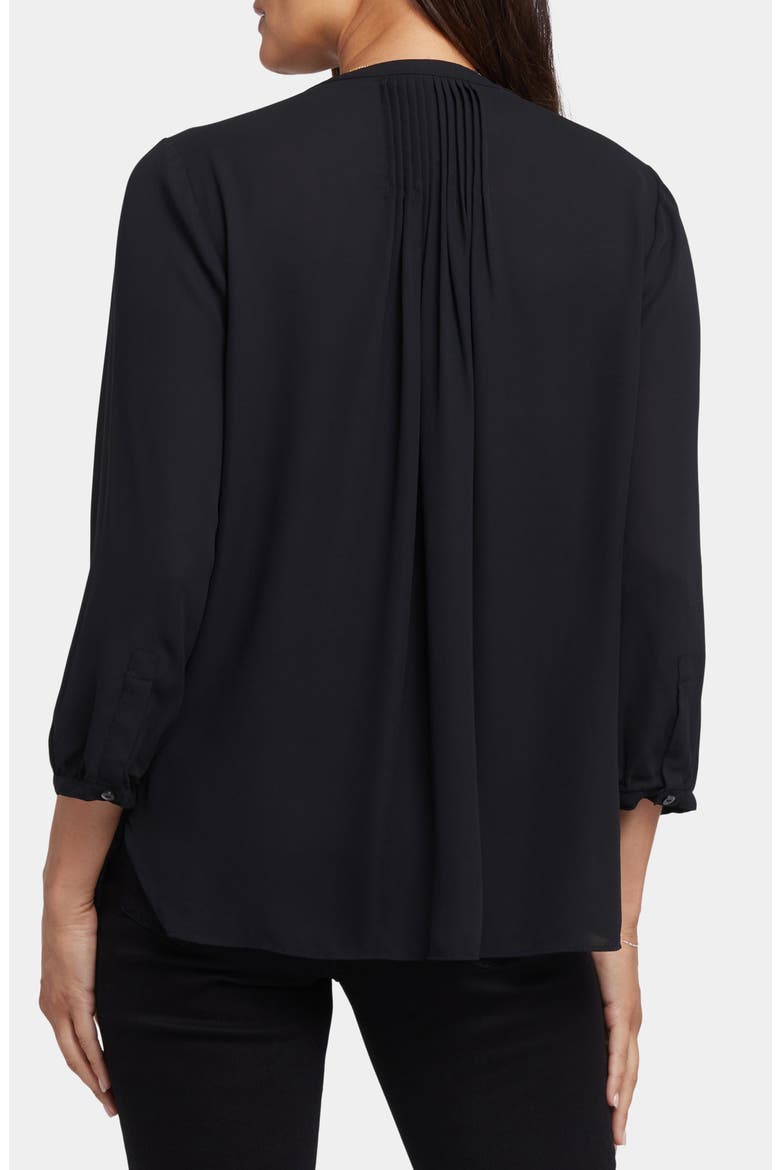 Pintuck Blouse, Alternate, color, BLACK