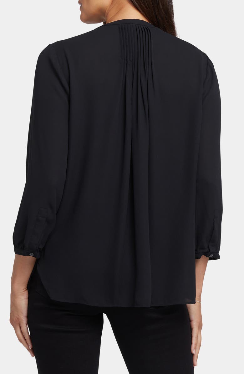 NYDJ Pintuck Blouse, Alternate, color, Black