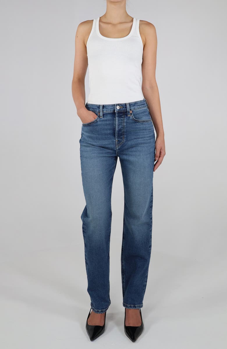 ÉTICA Tyler High Waist Straight Leg Jeans, Alternate, color, Northport