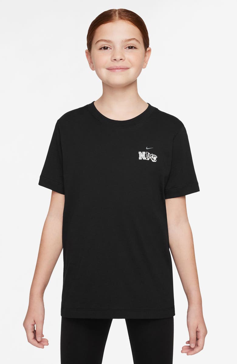 Nike Kids' Court Vision Graphic T-Shirt, Main, color, Black