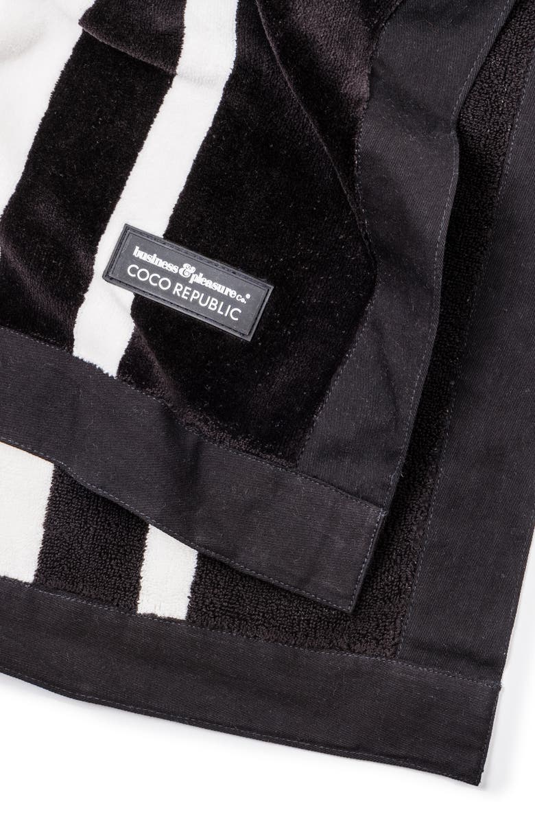 BUSINESS AND PLEASURE CO Coco Republic Beach Towel, Alternate, color, Black White