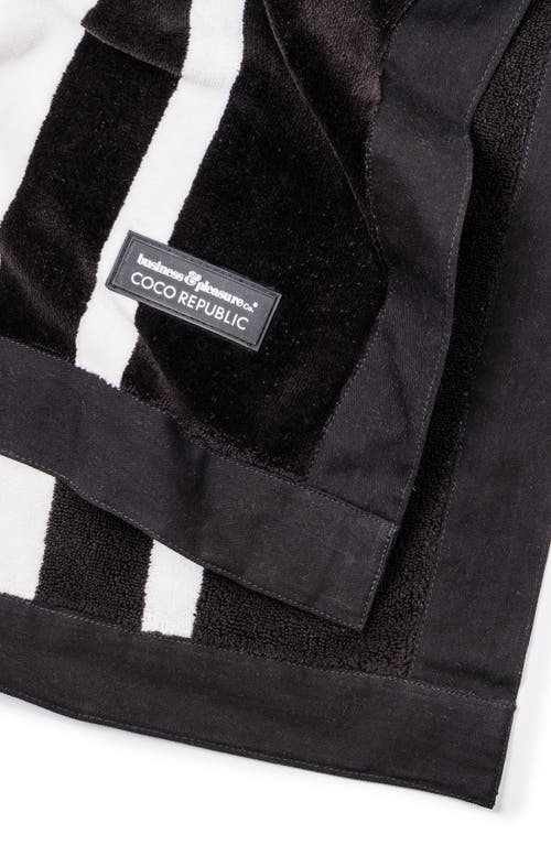 Business & Pleasure Business And Pleasure Co Coco Republic Beach Towel In Black White
