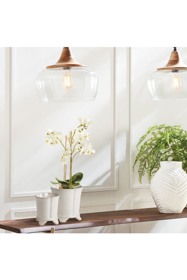 Phalaenopsis Orchid Faux (Fake) Drop-In 20", Alternate, color, White