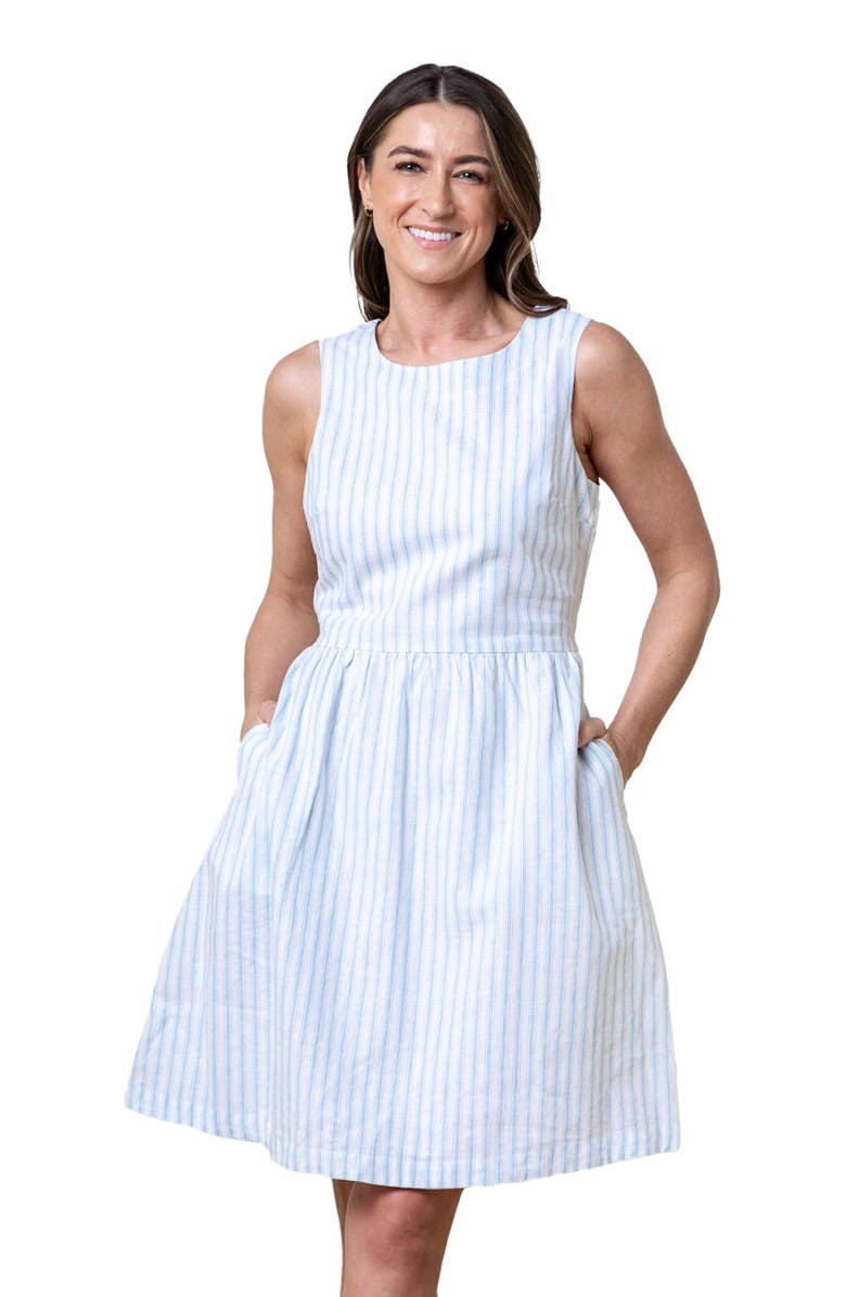 Hope & Henry Women's Linen Open Back Sundress, Main, color, 