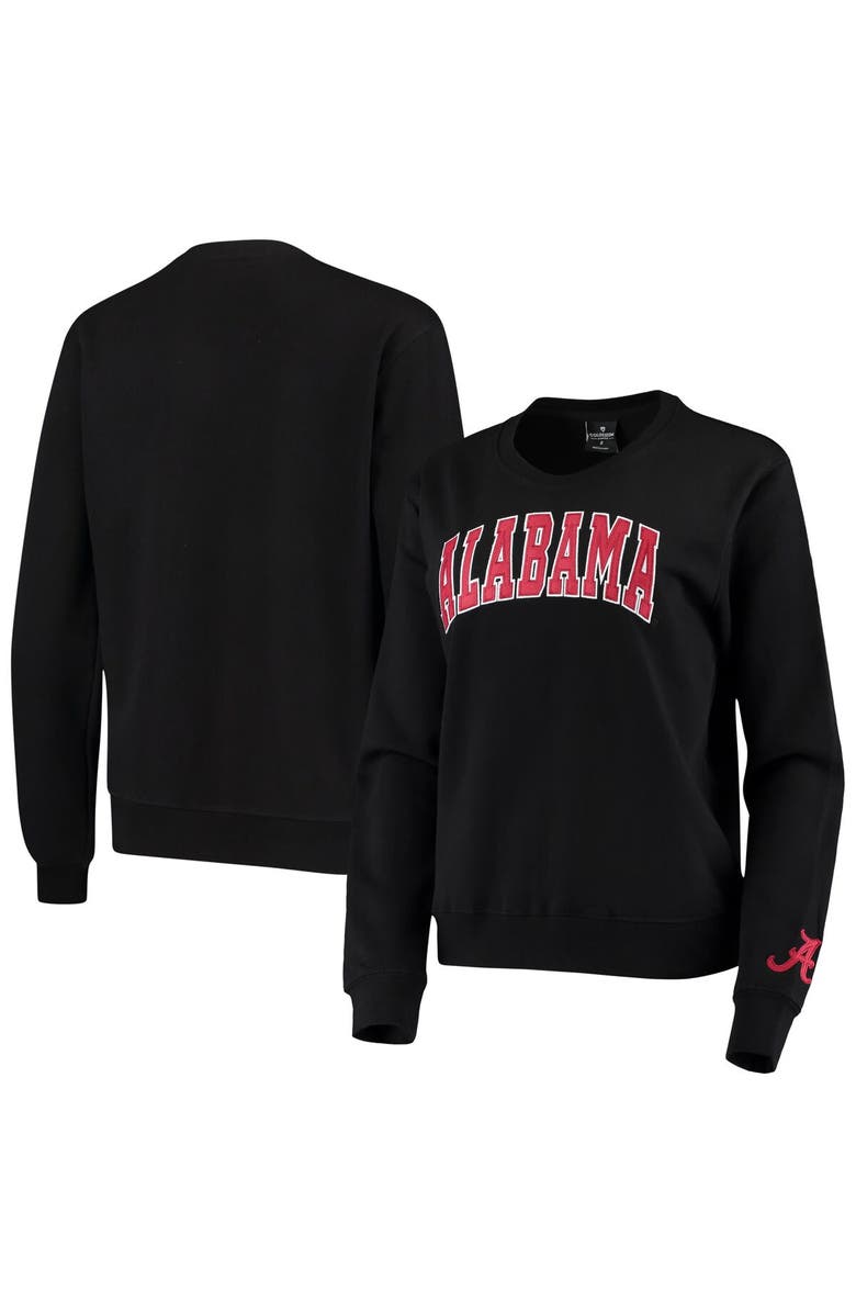 COLOSSEUM Women's Colosseum Black Alabama Crimson Tide Campanile Pullover Sweatshirt, Main, color, Black