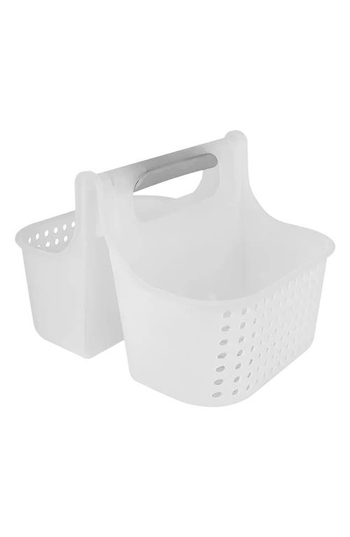 J&v Textiles J And V Textiles Portable Shower Caddy In Transparent
