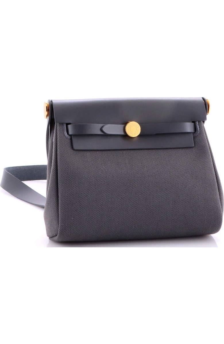 Pre-Owned Hermes Herbag Zip Toile and Leather 20, Alternate, color, Gris Misty