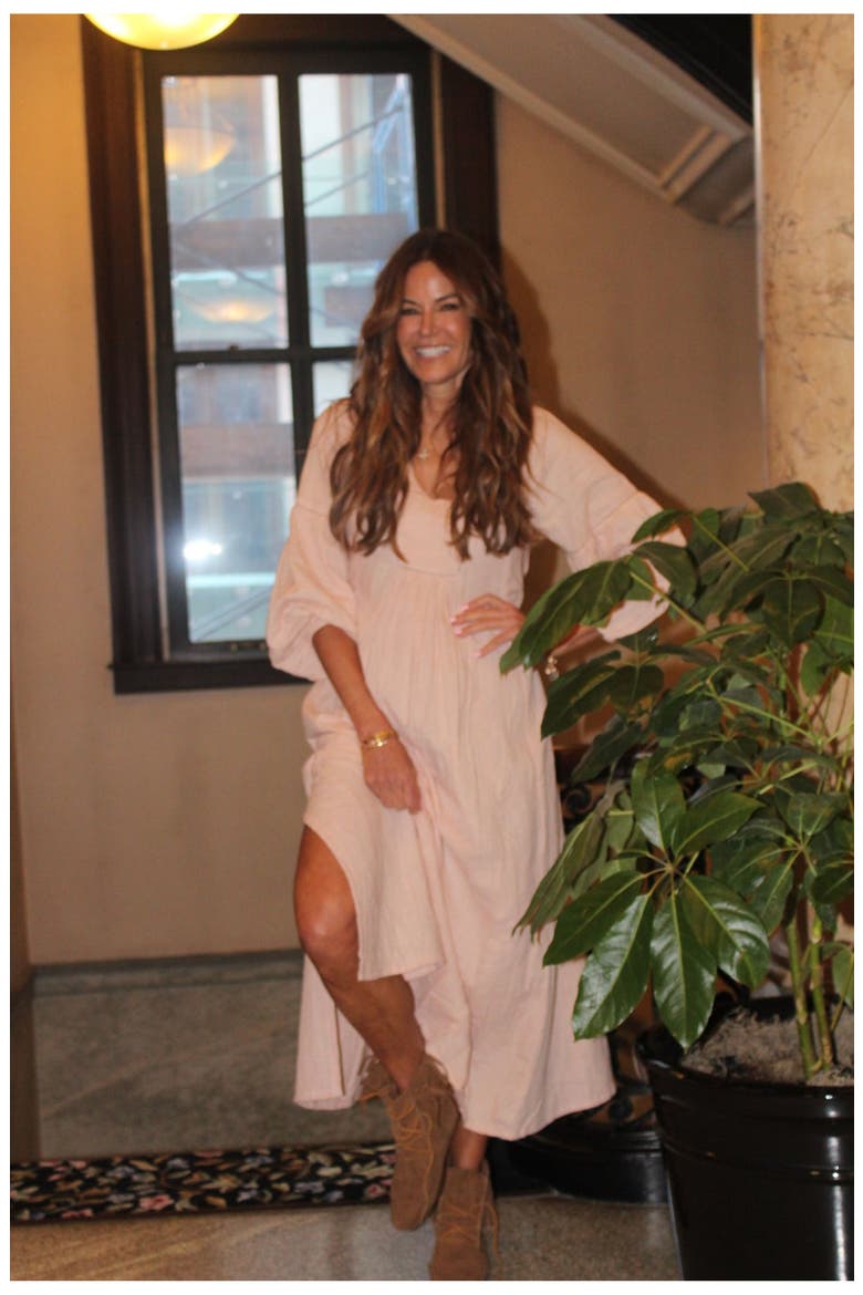 Kelly Kaftan Long Sleeve, Alternate, color, Rosé