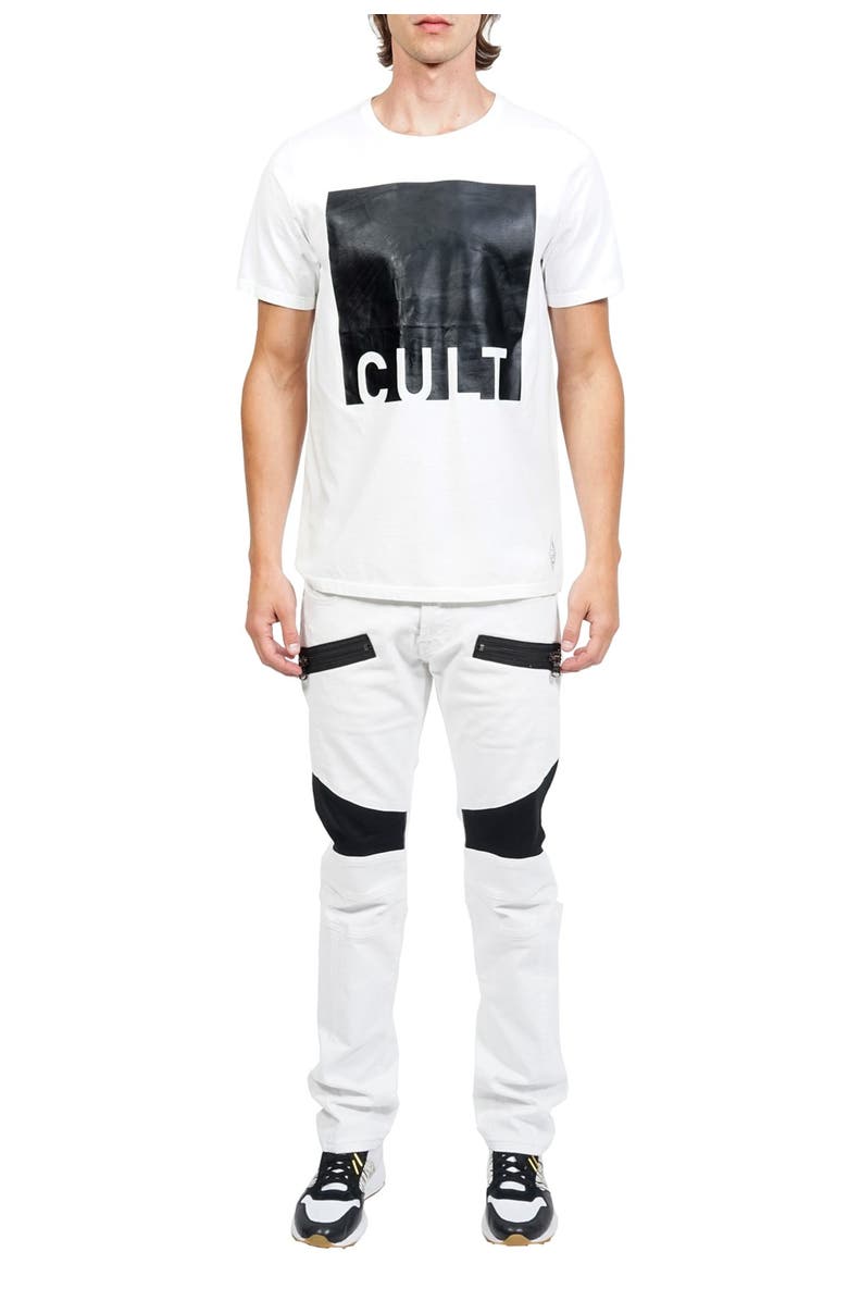 Cult of Individuality Greaser Moto Denim Jeans, Alternate, color, 