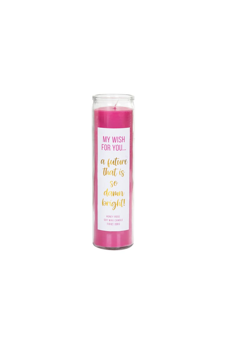 A Future That's Bright My Wish Candle Wax Pink 11.6 oz, Main, color, pink