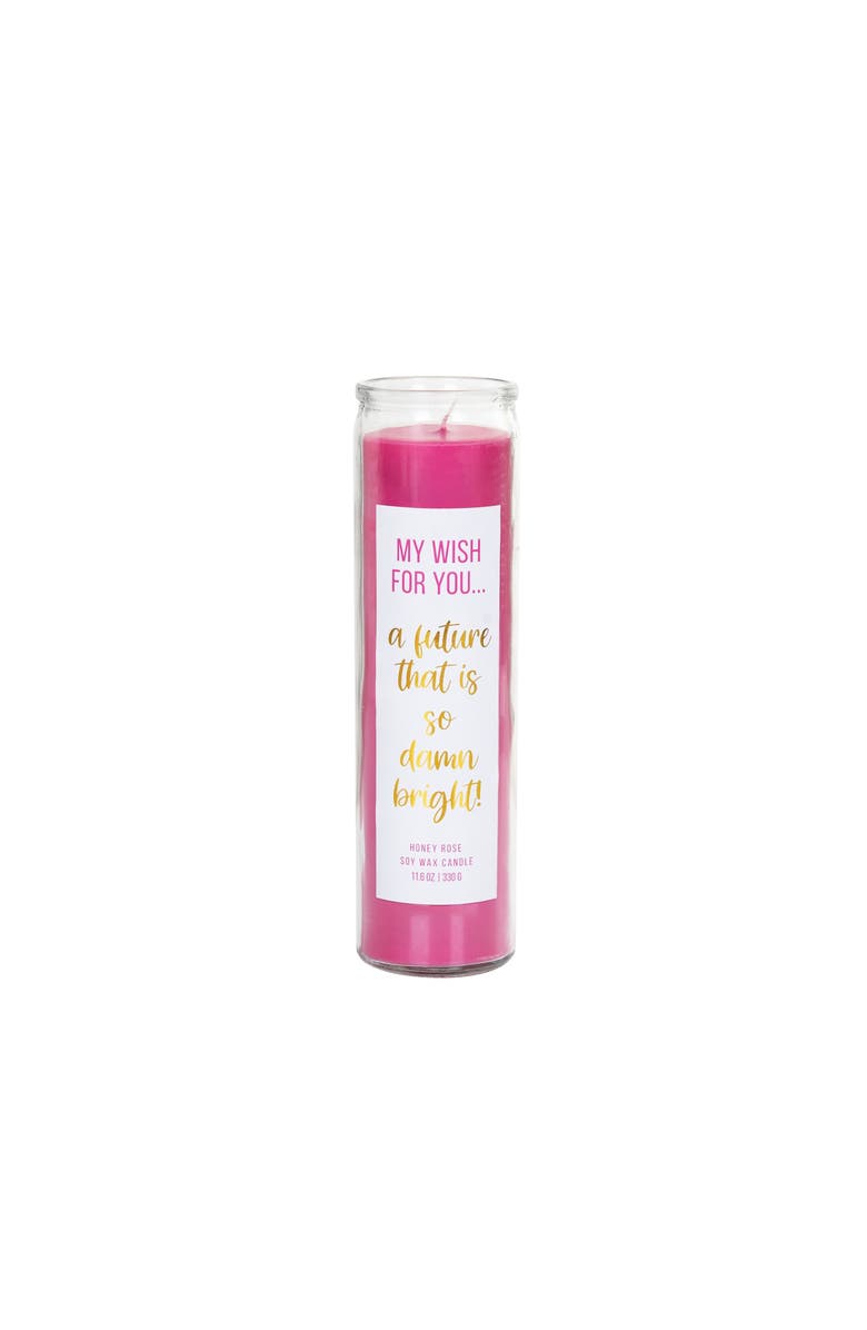 Totalee Gift A Future That's Bright My Wish Candle Wax Pink 11.6 oz, Main, color,