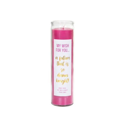 Totalee Gift A Future That's Bright My Wish Candle Wax Pink 11.6 oz
