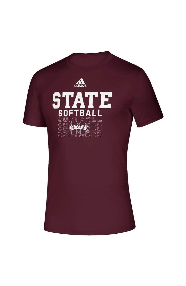 adidas Men's adidas Maroon Mississippi State Bulldogs Locker Repeat Softball Creator AEROREADY T-Shirt, Alternate, color, 