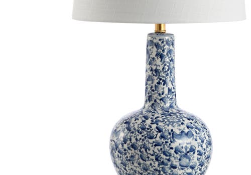 Jonathan Y Chinois 30in Ceramic/iron Classic Cottage Led Table Lamp In Blue/white