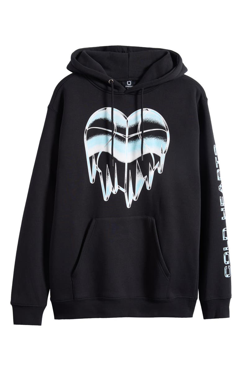 OVERTIME Cold Hearts Iced Pullover Hoodie, Alternate, color, Black