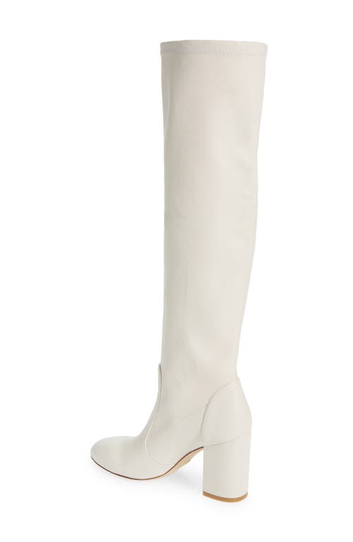 Stuart Weitzman Yuliana Knee High Slouch Boot In White