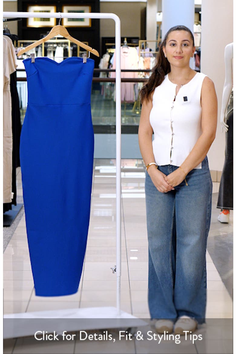 Strapless Sweetheart Neck Knit Dress video