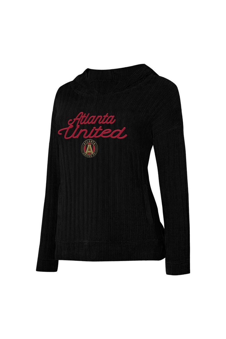 Women's Concepts Sport  Black Atlanta United FC Linger Long Sleeve Hooded Top, Main, color, Black