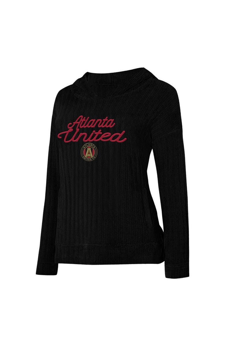 CONCEPTS SPORT Women's Concepts Sport  Black Atlanta United FC Linger Long Sleeve Hooded Top, Main, color, Black