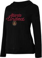 CONCEPTS SPORT Women's Concepts Sport Black Atlanta United FC Linger Long Sleeve Hooded Top