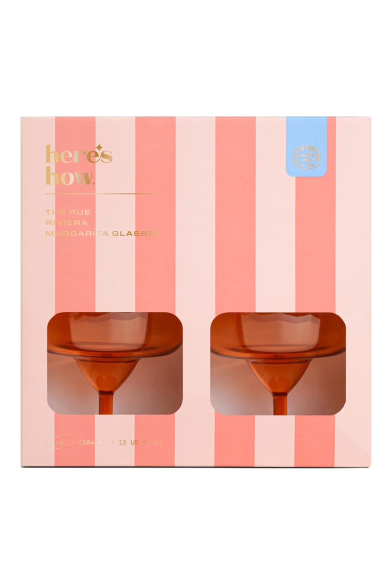 Rue Margarita Glass Set, Alternate, color, ORANGE