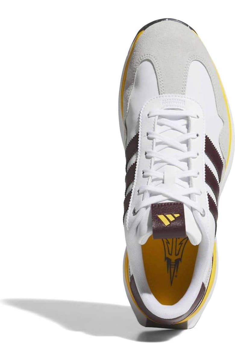 adidas Men's adidas Arizona State Sun Devils Textile Spikeless Golf Shoes, Alternate, color, White