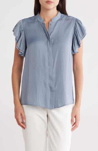 Gemma + Jane Ruffle Sleeve Button-Up Shirt