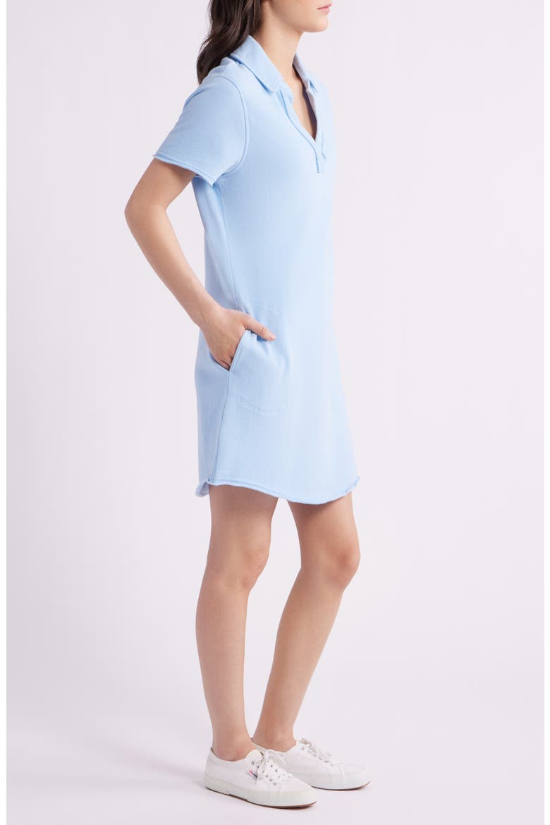 Marina Del Mar Cotton Brushed Fleece Minidress, Alternate, color, CHAMBRAY BLUE