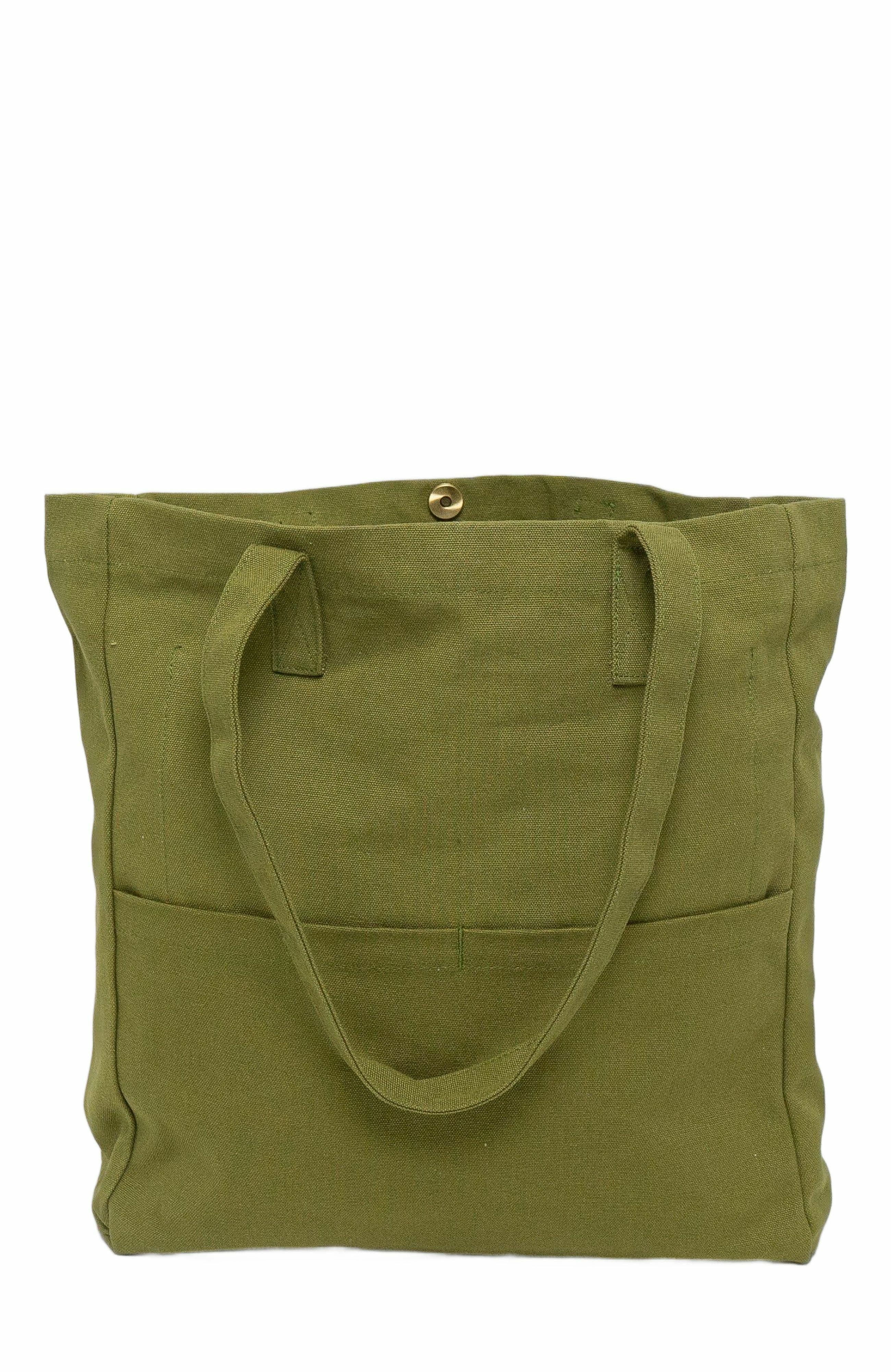 Organic Cotton Canvas Work Tote Bag, Alternate, color, Olive Green